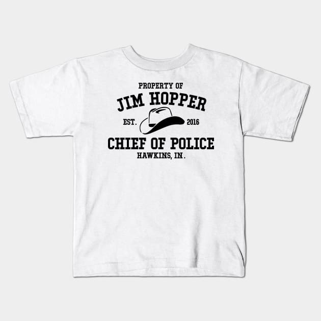 Jim Hopper Kids T-Shirt by mariansar